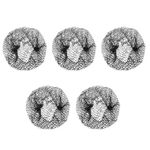 5 Pieces Black Hair Nets for Sleeping, Thicker Sleep in Hair Net with Elasticated Edge, Hairnet Snood for Drying Curly Hair Plopping Bonnet Mesh Comfortable & Versatile Mesh Crochet Cap for Women