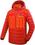 Venustas Unisex Heated Jacket with Battery, Heated Coat for Women and Men with Detachable Hood
