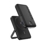 Anker MagGo 5K Wireless Portable Charger with Stand, 2-Pack Battery, 5000 mAh Foldable Magnetic Wireless Portable Charger (5000mAh, 7.5W, Stand)