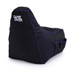 Game Over Dragon Skin Video Gaming Bean Bag Chair | Indoor Living Room | Side Pockets for Controllers | Headset Holder | Ergonomic Design for the Dedicated Gamer