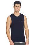 Van Heusen Athleisure Men Gym Vest - Cotton Spandex - Moisture Wicking, Ultra Soft, Shape Retention_60081_Navyblue_S