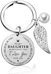 to My Daughter Keychain from Dad Mom Inspirational Gift Never Forget That I Love You Forever Birthday Gift Graduation Gifts (To my daughter from dad)