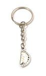 FizzyButton Gifts Cornish Pasty Charm Keyring Key Ring with Silver Tone Keychain