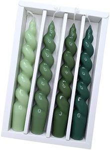 Spiral Taper Candle Twisted Candlesticks Dinner Candles Green Candle Stick Unscented Candles for Home Décor Weddings Festive Seasons Holiday