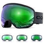 Odoland Photochromic Ski Goggles for Sunny and Cloudy Days, Anti-Fog OTG UV400 Protection Snowboard Goggles for Unisex Adult Men Women Youth, Helmet Compatible for Skiing Snowboard BG