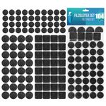 shinfly Furniture Pads Floor Protectors for Chairs, 104 Pcs Felt Pads for Furniture Feet and Chair Legs, 5mm' Thick, Protect Hard Wood Floor from Scratch, Grey