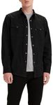 Levi's Men's Barstow Western Standard Woven shirts, Marble Black Denim Rinse, XXL