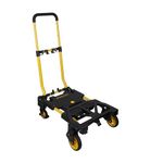 Stanley SXWTD-FT585 2-in-1 Sack Truck and Folding Trolley - Hand Truck max. 70KG - Pull Along Trolley max. 137KG - Foldable Sack Barrow - Trolley on Wheels - Plastic/Steel