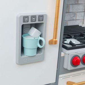 KidKraft Uptown Elite Play Kitchen – Modern Wooden Toy Kitchen Set