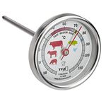 TFA Dostmann Analoge Roast, 14.1028, Made of Stainless Steel, Meat Thermometer, for Grill or Oven, Silver