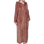 Womens Robe Long Zipper Front Hooded Full Length Housecoat Sleepwear for Ladies amazon warehouse deals canada clearance