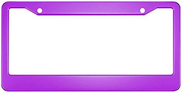 HOSNYE Purple Blank License Plate Frame Metal License Plate Cover Front Plates Frames Car Tag Frame for Women Men US Vehicles Standard