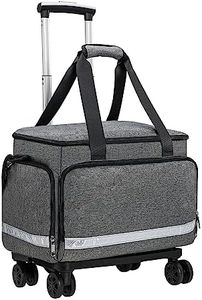 Medical Bag Rolling Roller Bag Trolley Duffel Nurses Emt Cna RN Empty for First Aid Responder Home Health Care Nursing Student Roll Duffle Bag Carry on with Wheels wheeled Work Physicians Doctor, Gray, Medical Bag Rolling Roller Bag Trolley Duffel Nurses Emt Cna Rn Empty