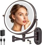 9" Wall Mounted Lighted Makeup Mirr