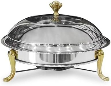 Malabar Trading Company Stainless Steel Chafing Dish 24CM Food Warming Tray for Barbecue, Camping, Trips | Kitchen Dining & Bar | Food Warmer| Chafing Dishes & Warming Trays (1.5LTR)