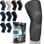 POWERLIX Knee Support for Women/Men, Knee Brace Compression Sleeve Support for Arthritis, Joint Pain, Ligament Injury, Meniscus Tear, ACL, MCL, Tendonitis, Running, Squats, Sports, Gray, Large