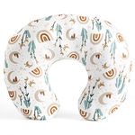 GRSSDER Nursing Pillow Cover Stretchy Minky Removable Nursing Covers for Breastfeeding Pillows, Ultra Soft Comfortable Slipcover for Boy and Girls, Cute Rainbow Pattern