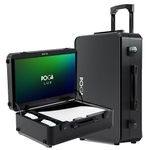 POGA LUX - Gaming Case (compatible with Playstation 5) incl. Trolley and 24‘‘ AOC Gaming Monitor - Black (V2 - Bluetooth Speaker Optional)