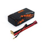 CNHL 4900mAh 2S Short Lipo Battery 7.4V 120C HardCase with 5.0 Bullet-Dean Plug for Racing RC Car Boat Airplane Vehicles Truck Tank Buggy Helicopter