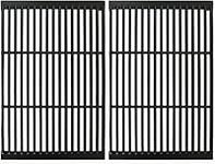 GFTIME Matte Cast Iron Cooking Grate 19" x 12.5" Replacement for Charbroil, Brinkmann, Charmglow, Broil-Mate, Grill Pro, Grill Zone, Sterling, Turbo, Grill Chef Grill Grid Set of 2