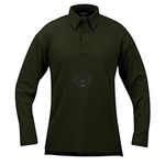 Propper Men's I.C.E Men's Long Sleeve Performance Polo Shirt, Dark Green, X-Large Regular