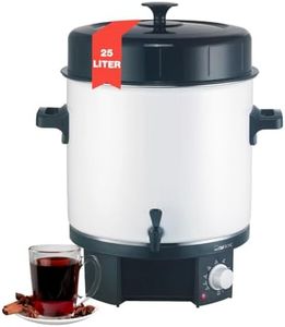 Clatronic® 2in1 Heißgetränke- & Einkochautomat mit 25L Tankinhalt | Einkochtopf für z.B. Glühwein oder Punsch | Glühweinkocher mit Emaillierung & integriertem Ablaufzapfhahn | 1800W | EKA 3338