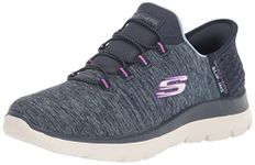 Skechers Women's Summits Sneaker, Navy Purple, 7.5