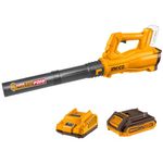INGCO Cordless Blower, 15000RPM, 8.5 m³/min, with Battery & Charger, for Lawn Care, Car Cleaning, Dust Cleaning