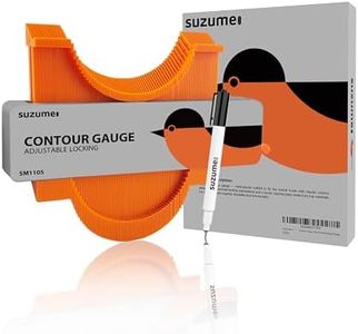5inch Contour Gauge Adjustable Lock Super Gauge 0.04 Inch Each Flake Precisely Copy Irregular Shape Contour Gauge Tool with A Woodworking Marker for Fathers Men Husband Boyfriend