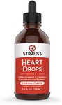 Strauss Naturals - Heart Drops with Aged Garlic Extract, 100ml - Heart Health Supplements - Helps Support a Healthy Cardiovascular Supplement - Cardio Heart Health Vitamins - Heart Support Supplement