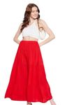 BHAGAT Singh FABTEX Women Solid Flared Maxi Skirt (in, Alpha, 2XL, Regular, RED)