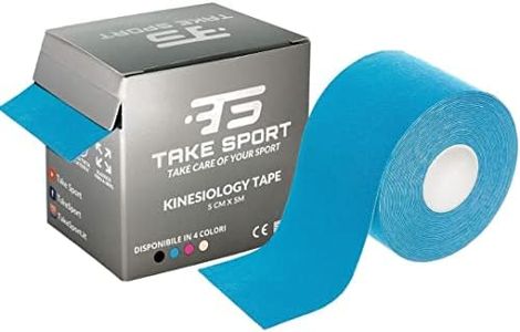 TAKE SPORT Ruban de kinésiologie, bande kinesiologie, tape kinesiologie, k tape, kinesio tape, ktape, k-tape, kinesiologie, taping kiné, k tape, kinesiologie, 1 rouler 5x5m, 95% coton, 5% élasthanne