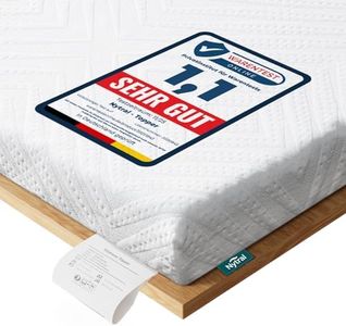 Topper 180x200cm H3 & H4, Schlafsofa Bett Gelschaum, Öko-TEX Zertifiziert, Atmungsaktiv & Waschbar, Matratzentopper für Boxspringbett