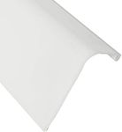 KastLite Curved Under Cabinet Lens Diffuser | Smooth White Acrylic Replacement Cover | 18" Length x 2-3/4" Width x 1-3/8" Height with 100% Acrylic Non-Yellowing Lens