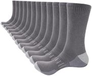 Stoeury Cushioned Mens Socks, Cotton Mens Work Socks, Crew Walking Socks Womens Mens, 6 Pairs Athletic Sports Socks for Running Outdoor Hiking Cycling