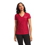 ARIAT Women's Laguna Logo Baselayer Top, Red Bud, Large