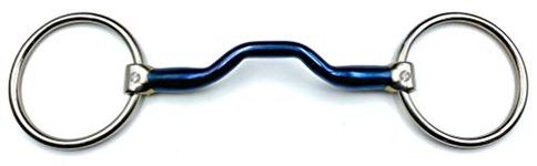 OTTE Ported Blue Sweet Iron Loose Ring Snaffle Bit Horse Bit (5.75")