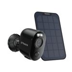 Reolink Solar Powered Security Camera, Argus 3 Ultra+Solar Panel with 2.4/5GHz WiFi, 4K Color Night Vision Battery CCTV Camera Systems, Person/Vehicle/Animal Detection, Two-Way Audio, Works with Alexa