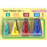 Pack of 4Pcs Fabric Bias Tape Maker Binding Tool Set Machine Sewing Quilting Hemming Tools 6mm/12mm/18mm/25mm