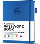 Clever Fox Password Book with Alphabetical tabs. Internet Address Organizer Logbook. Large Password Keeper for Website Logins (Royal Blue)