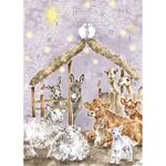 Wrendale Designs by Hannah Dale - Away In A Manger - Advent Calendar Card - 158mm by 210mm