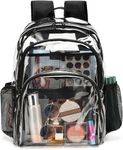 KUI WAN Clear Backpack, Clear Bag S