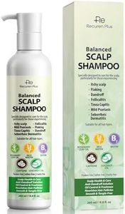 Psoriasis & Folliculitis Scalp Treatment Shampoo: Seborrheic Dermatitis Formula, Anti-Dandruff, Itchy and Dry Scalp Care with Salicylic Acid, Piroctone Olamine, Biotin, Rosemary, Coconut Oil