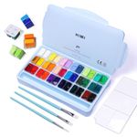 ARTFLY HIMI Gouache Paint Set, 36 Colors x 12ml Twin Jelly Cup Design with 3 Paint Brushes and a Palette in a Carrying Case Perfect for Artists, Students, Gouache Opaque Watercolor Painting