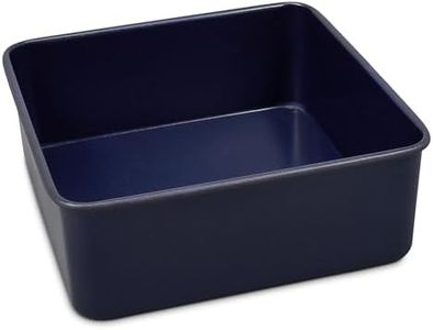 Zyliss E980201 Non-Stick Loose Base Square Cake Tin | 20cm/8in | Carbon Steel | Dark Blue | Baking Tin/Bakeware | Dishwasher Safe | 5 Year Guarantee