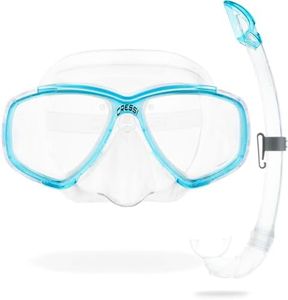 Cressi Perla & Mexico - Combo Set Dive/Snorkeling Mask & Snorkel, Adult Unisex, Transparent/Aquamarine