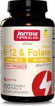 Jarrow Formulas Methyl B12 1000mcg/Methyl Folate 400mcg, 2 Day Depot, Lemon Flavour, 100 Vegan Tablets, Gluten Free, Vegetarian, Soy Free, GMO Free