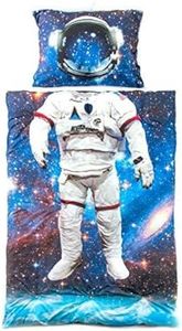 Tadpoles 2-Piece Astronaut Bedding Set | 1 Twin Reversible Comforter & 1 Standard Pillowcase | Made of 100% Smooth Microfiber Polyester | Soft, Smooth & Durable | Ideal for Kids & Teens | Blue