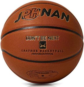 JPHNAN Basketball Ball Official Size 7 Outdoor Indoor Training and Practice PU Leather Basketball for Adults Men College Students Junior High School Students Non-slip Wear-resistant Brown