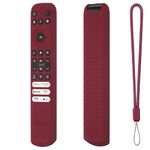 Oboe Silicone TV Remote Cover Case Compatible with TCL Tv Remote 2024 Model/TCL TV V6B Series QLED Remote Case with Lanyard (B-Wine Red) [Remote NOT Included]